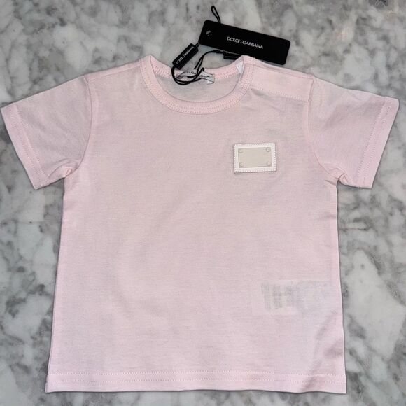 DOLCE & GABBANA PINK TSHIRT 6/9M - Picture 1 of 6